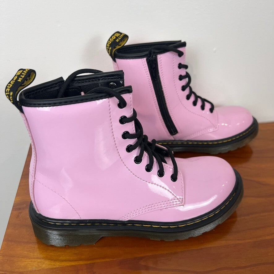 Dr. Martens 1460 Pink Patent Leather Lace Up Combat Boots Womens US 2