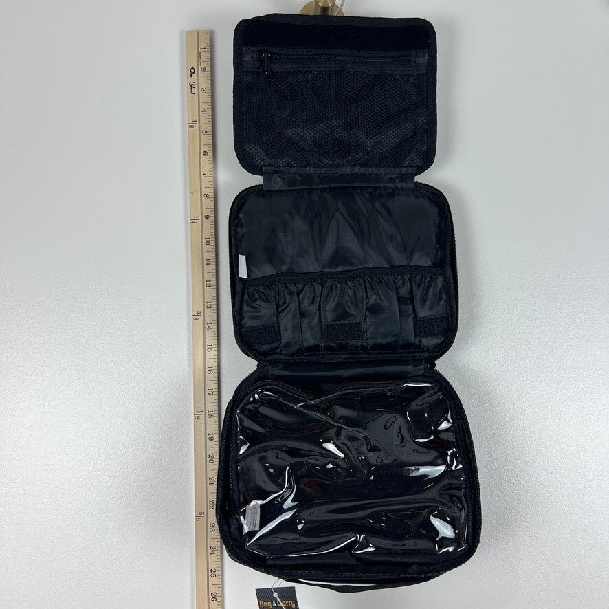 Bag & Carry Hanging Travel Toiletry Bag Cosmetic Organizer Black NWT