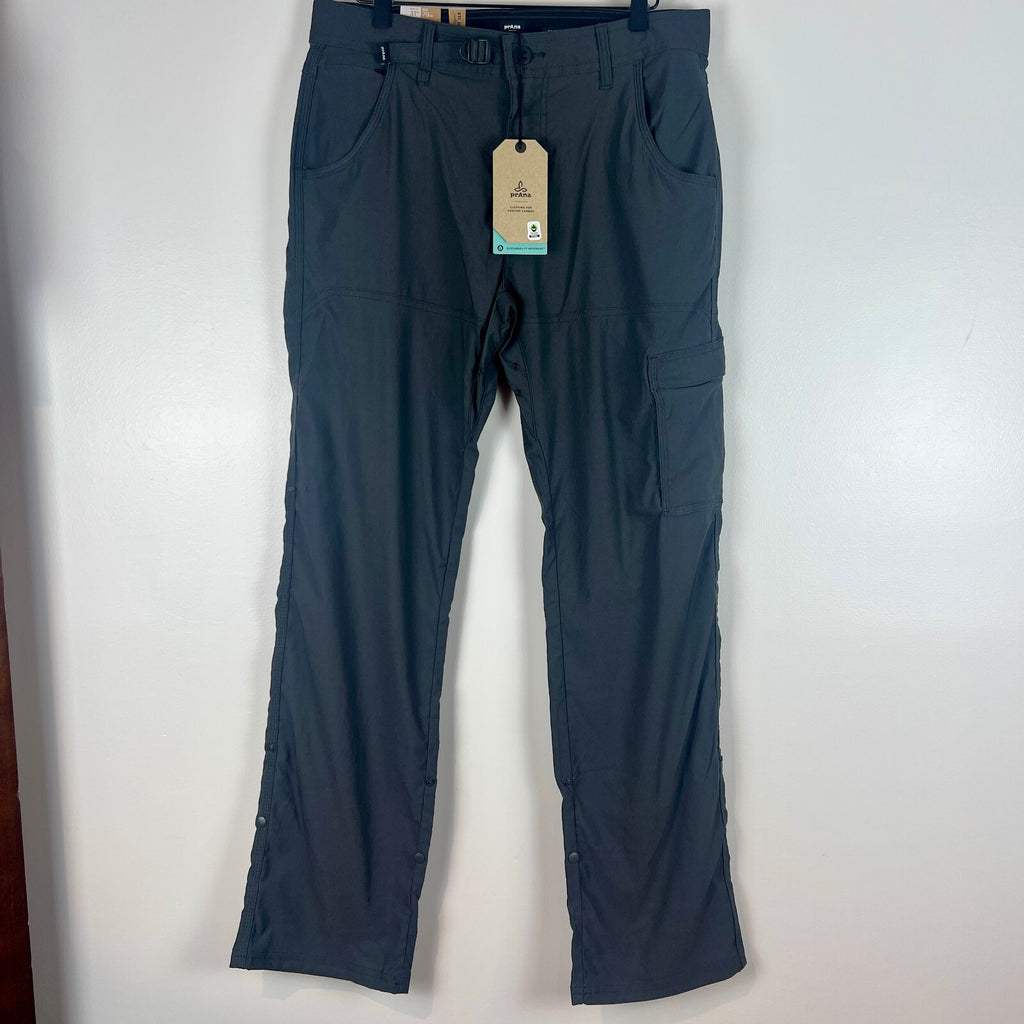 NWT prAna Stretch Zion Pant II Relaxed Men's 31x32 Dark Iron Hiking Cargo