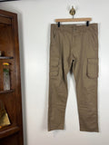 Wrangler Regular Taper Cargo Pants Khaki 36x32 Cotton Stretch Utility Men's