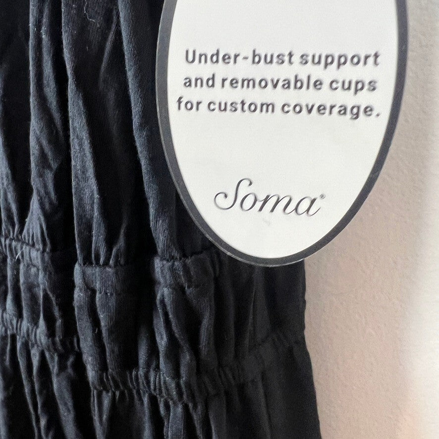 Soma Intimates Black Goddess Bra Dress XL Invisible Support NWT MSRP $79