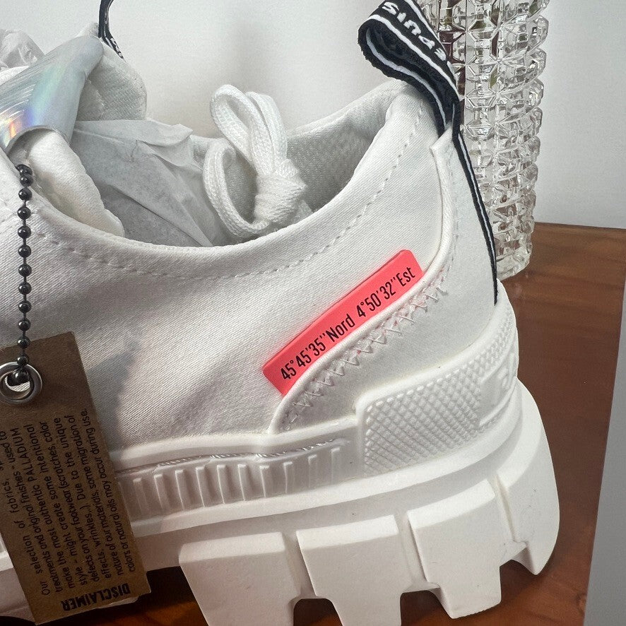 Palladium Revolt Lo TX Sneakers White Womens Size 10 Platform NWT
