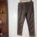 Lauren Ralph Lauren Brown Coated Skinny Ankle Jeans Women's Size 10