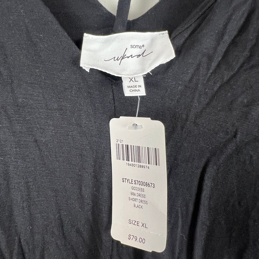 Soma Intimates Black Goddess Bra Dress XL Invisible Support NWT MSRP $79