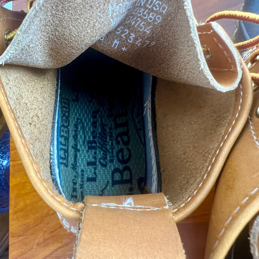 L.L.Bean Women's 6" Bean Boots Tan Brown Leather Duck Boots Size 8 M NWT