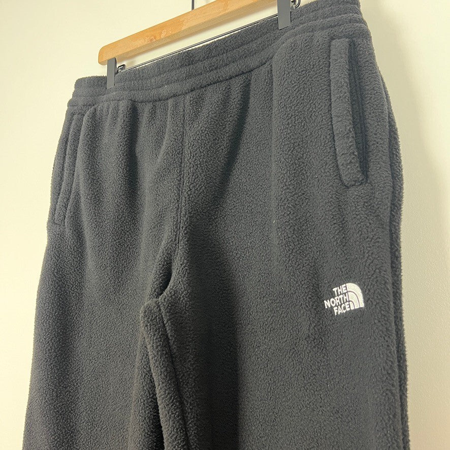 The North Face Men's Black Fleece Jogger Sweatpants Large Circular Design NWOT