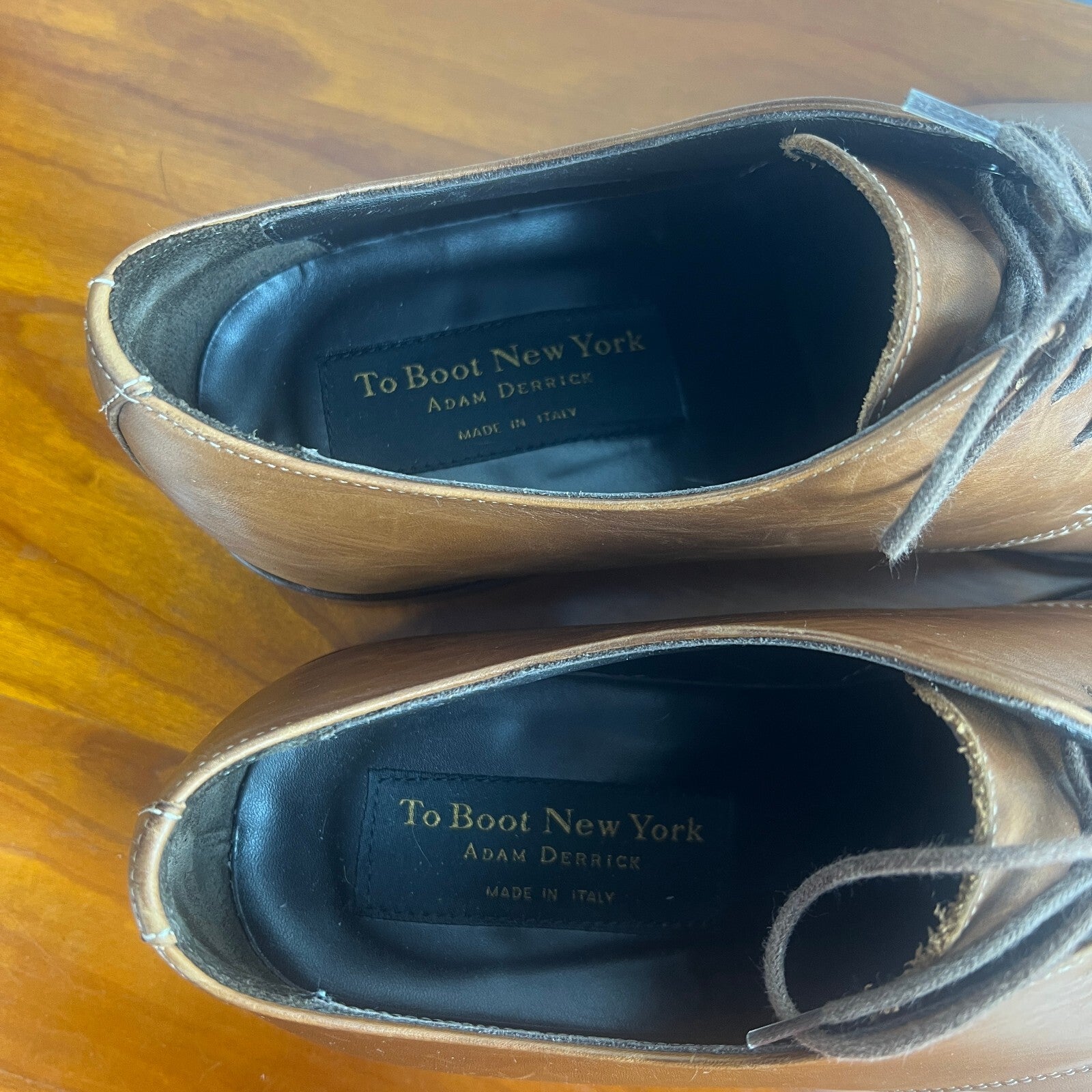 To Boot New York Adam Derrick Brown Leather Derby Dress Shoes Men's Size 10