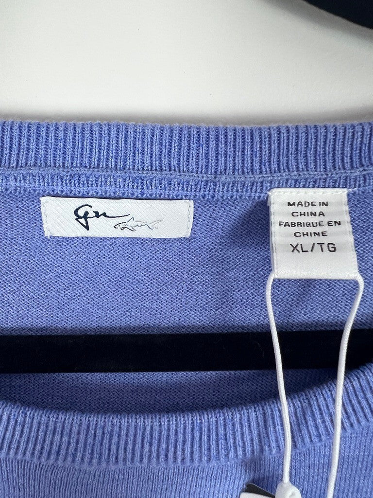 Greg Norman Women XL Blue White Ombre Thermolite EcoMade Sweater NWT