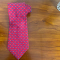 Salvatore Ferragamo Red Silk Umbrella Print Tie Made in Italy Luxury