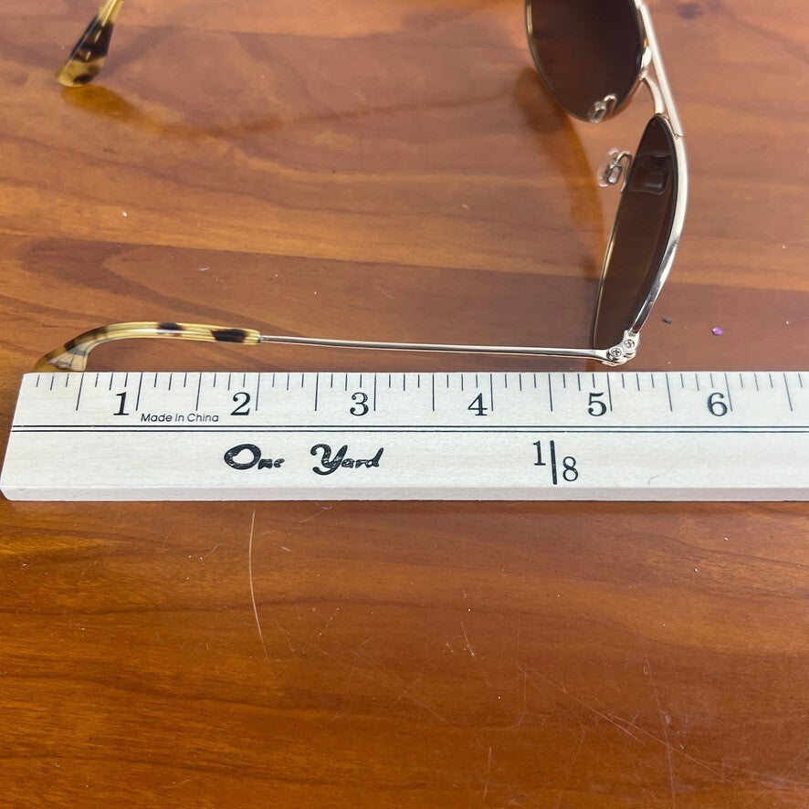 Maui Jim Gold Tone Polarized Sunglasses Brown Lenses w/ Case Unisex