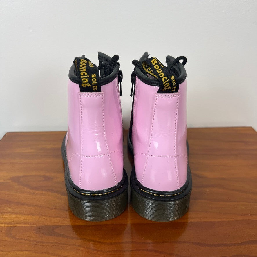 Dr. Martens 1460 Pink Patent Leather Lace Up Combat Boots Womens US 2