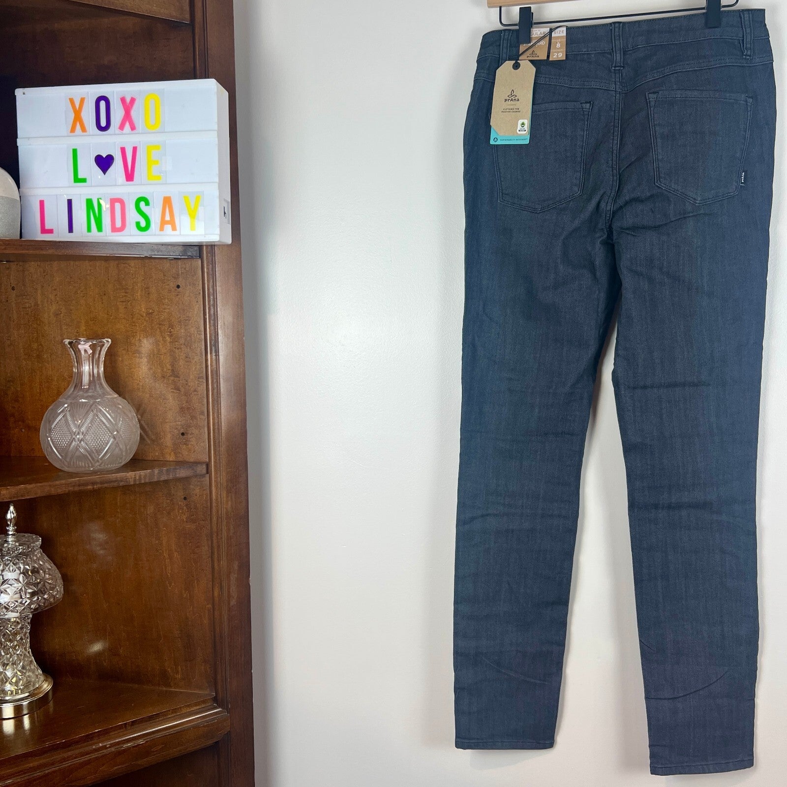 NWT prAna Kayla High Rise Skinny Jeans Gray Denim Women's Size 8 Regular
