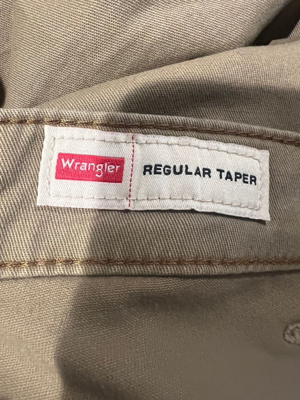 Wrangler Regular Taper Cargo Pants Khaki 36x32 Cotton Stretch Utility Men's