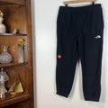 The North Face Men's Black Fleece Jogger Sweatpants Large Circular Design NWOT
