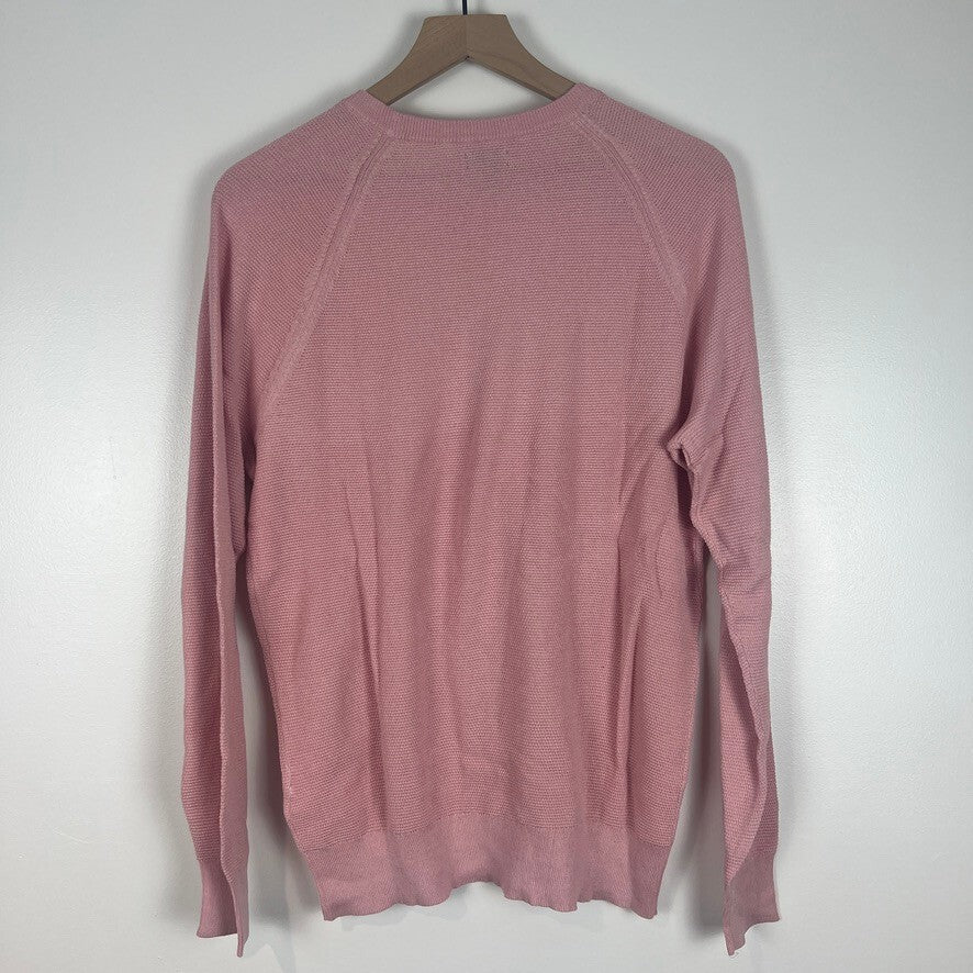 J.Crew 100% Cotton Pink Crewneck Sweater Medium NWT Lightweight Knit New