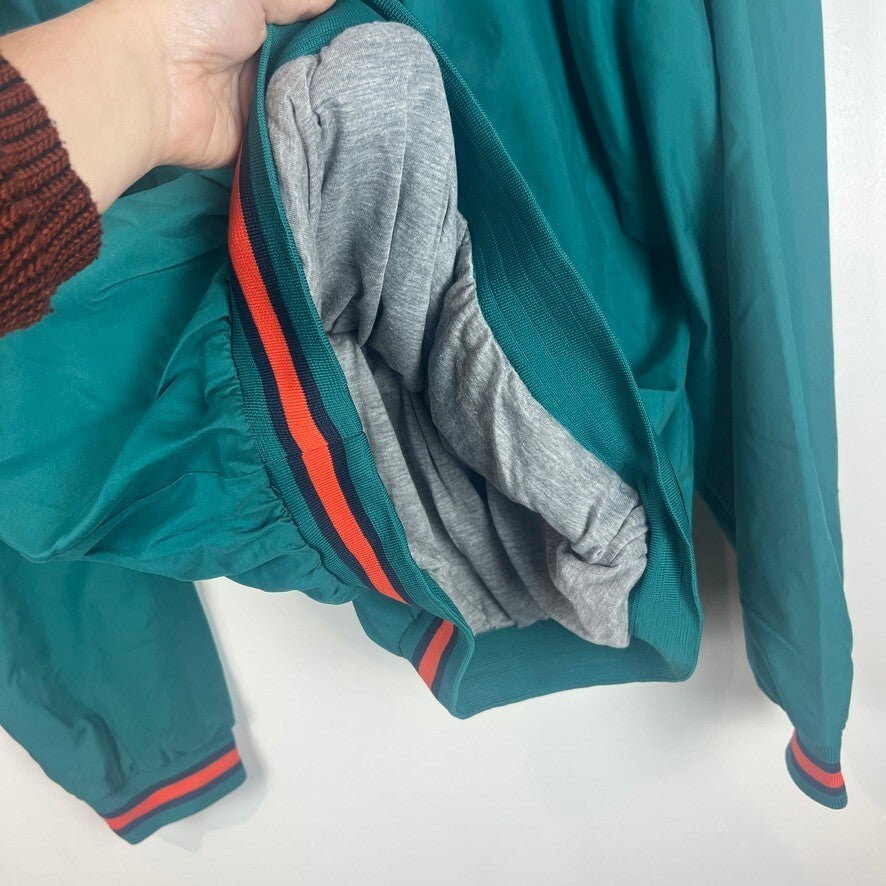 Vintage Reebok NFL Miami Dolphins Pullover Windbreaker Jacket XXL Green