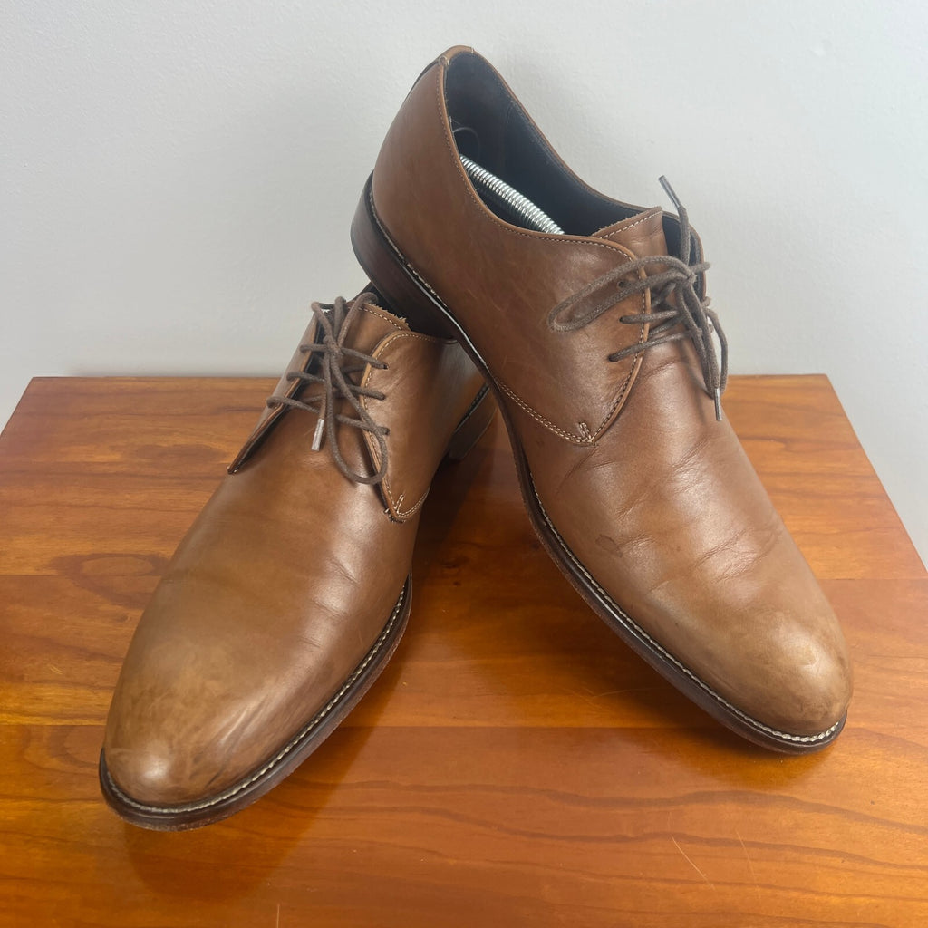 To Boot New York Adam Derrick Brown Leather Derby Dress Shoes Men's Size 10