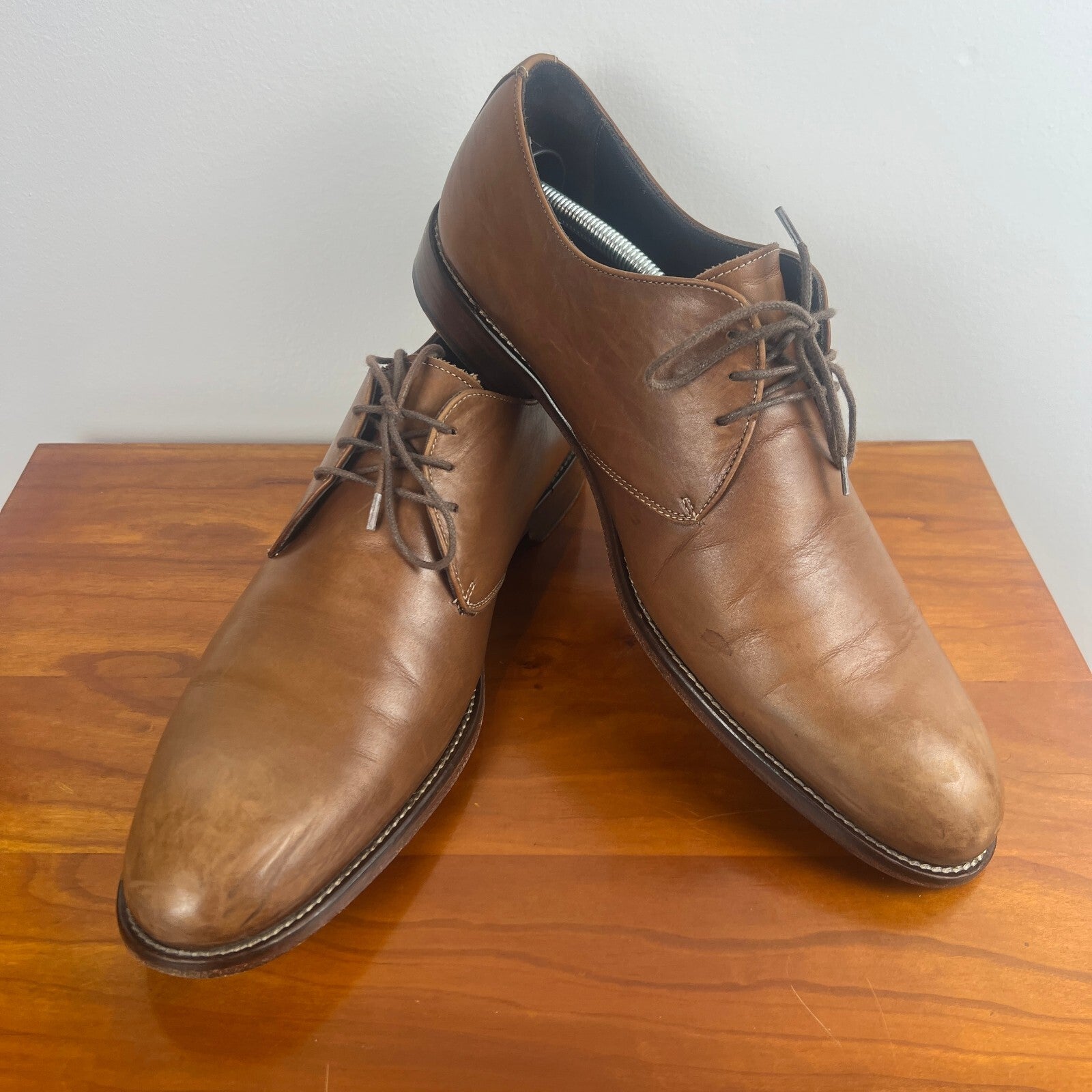 To Boot New York Adam Derrick Brown Leather Derby Dress Shoes Men's Size 10