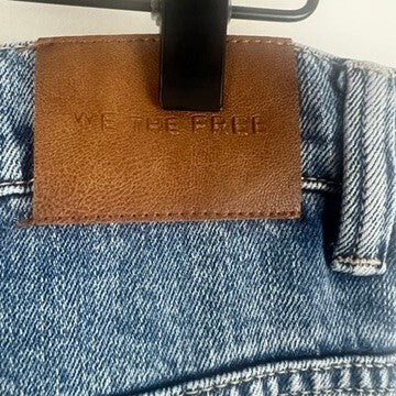 NWT We The Free Truro Baggy Puddle Jeans Women's 30 Wide Leg Denim Blue