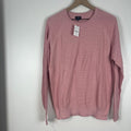 J.Crew 100% Cotton Pink Crewneck Sweater Medium NWT Lightweight Knit New