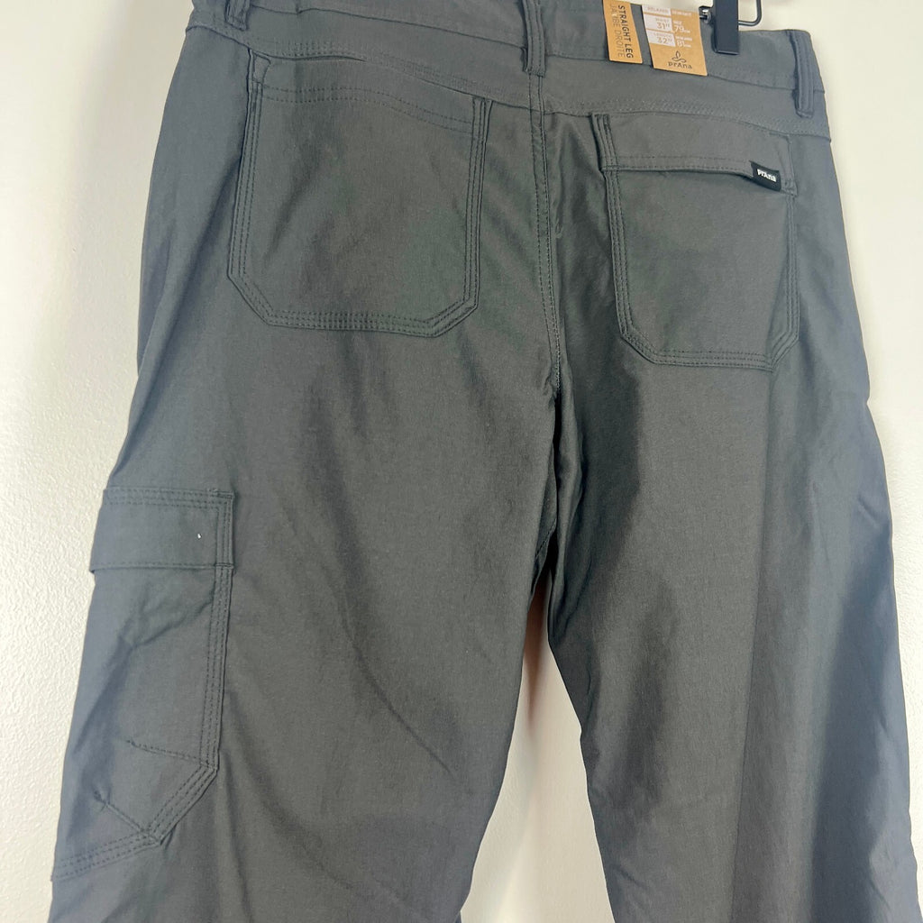 NWT prAna Stretch Zion Pant II Relaxed Men's 31x32 Dark Iron Hiking Cargo