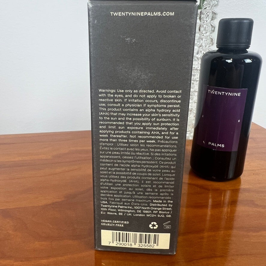 Twentynine Palms Mesa Mystic Facial Exfoliating Solution 3.4oz NWT
