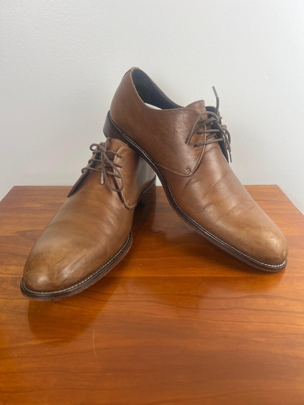 To Boot New York Adam Derrick Brown Leather Derby Dress Shoes Men's Size 10