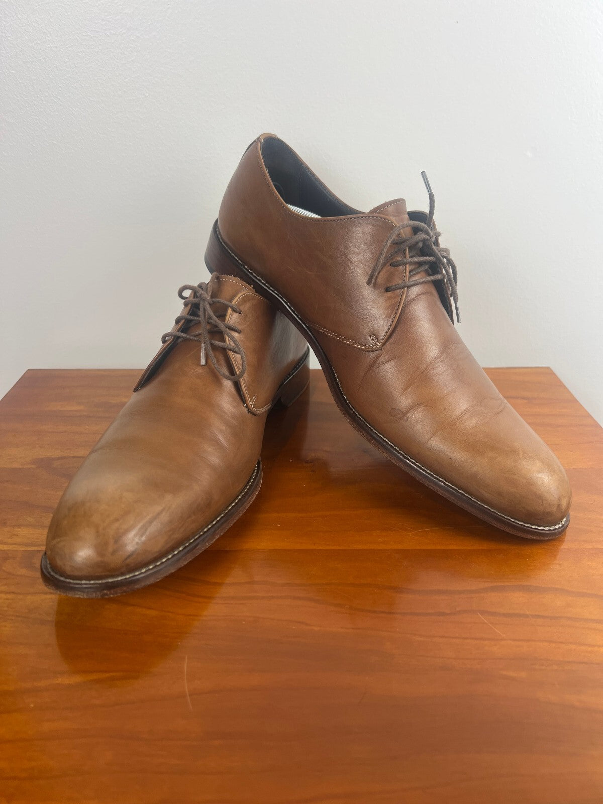To Boot New York Adam Derrick Brown Leather Derby Dress Shoes Men's Size 10