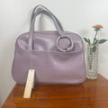 Sequoia Paris Lavender Leather Hand Bag NWT Vintage Ring Detail Chic