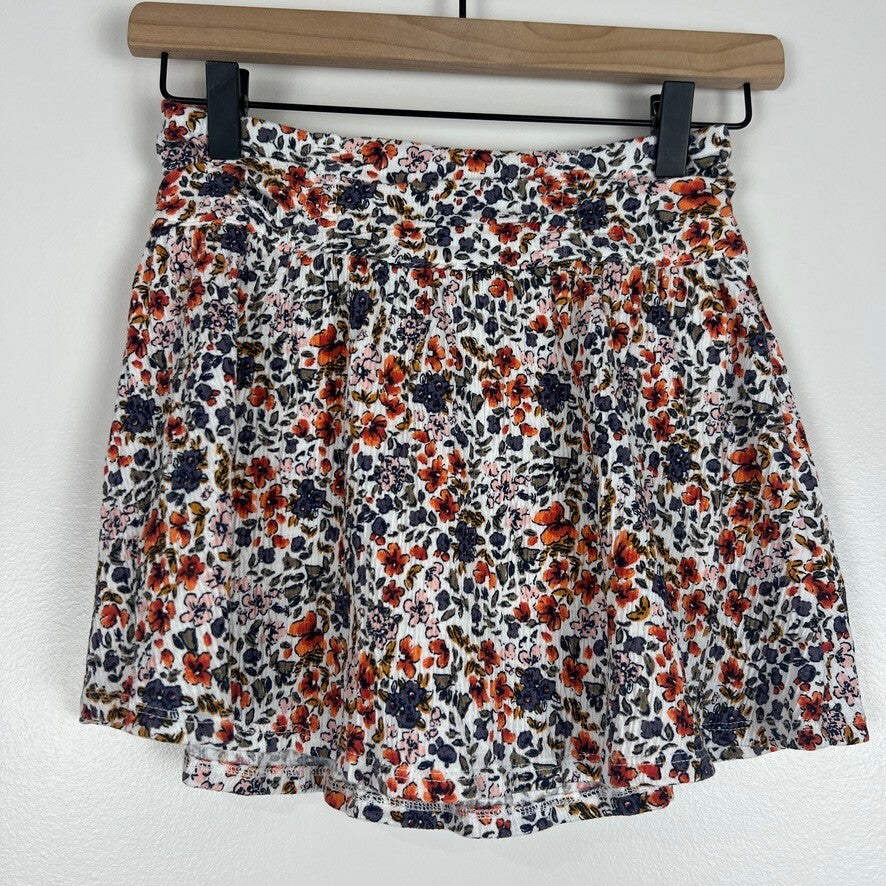 J.Crew Crewcuts NWT Girls 6-7 Floral Skirt Built-In Shorts Cotton Blend