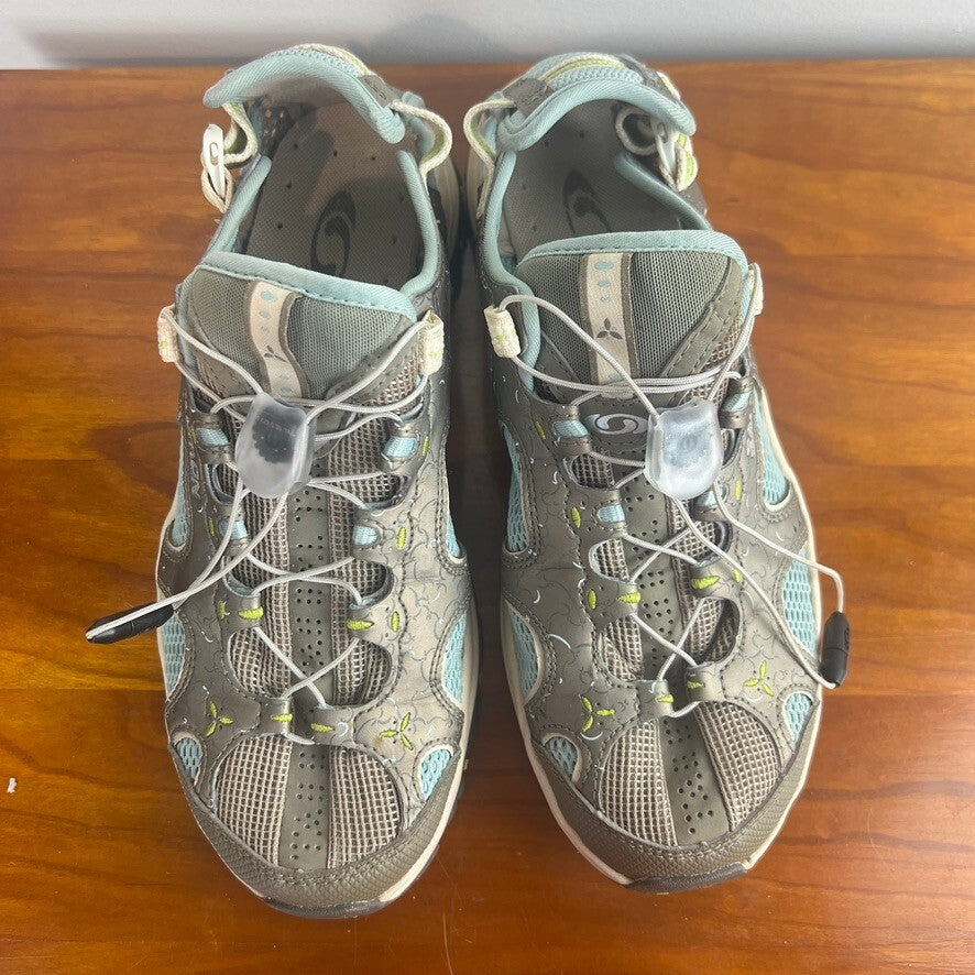 Salomon Tech Amphibian Water Hiking Shoes Gray Blue Women's 7.5 EU39.5