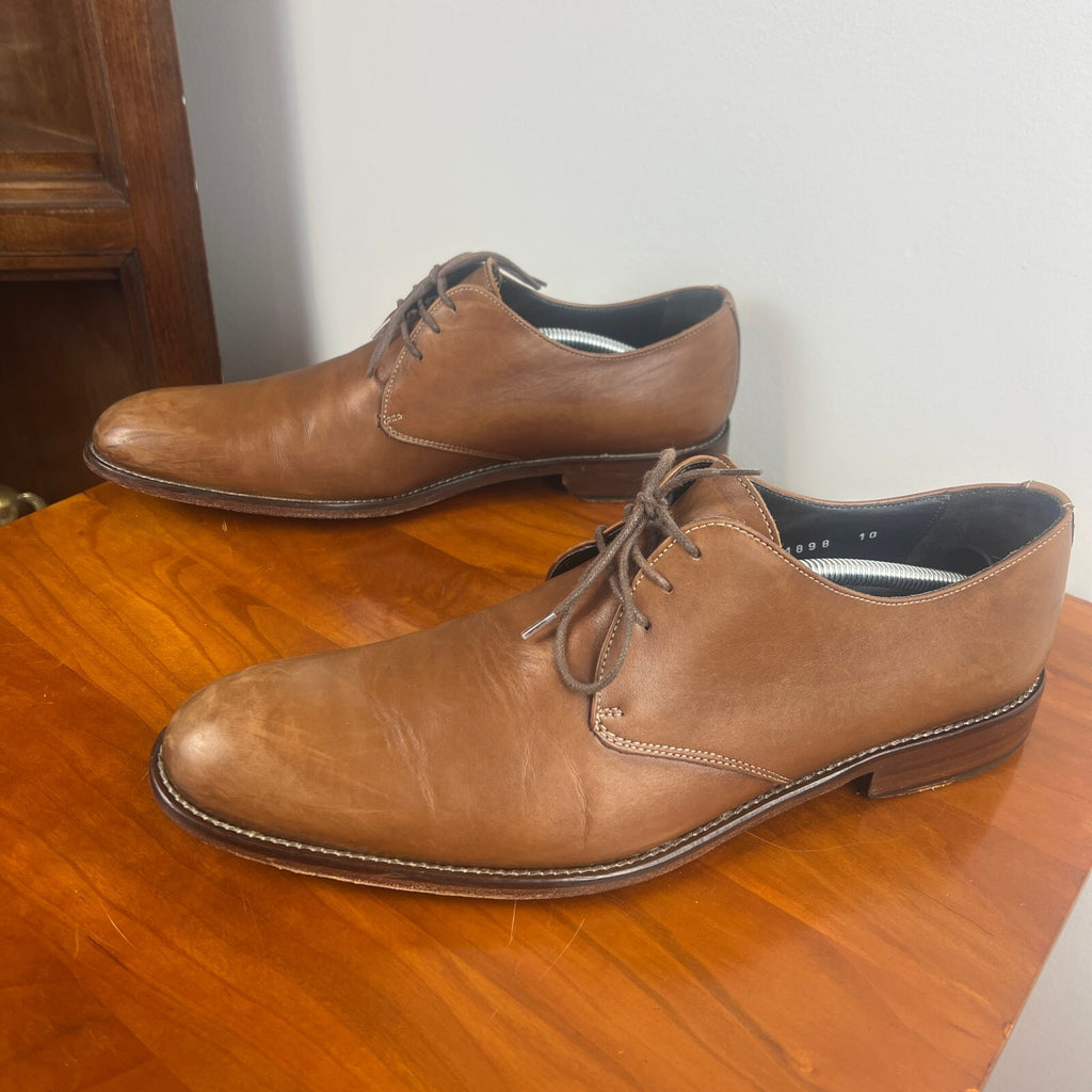 To Boot New York Adam Derrick Brown Leather Derby Dress Shoes Men's Size 10