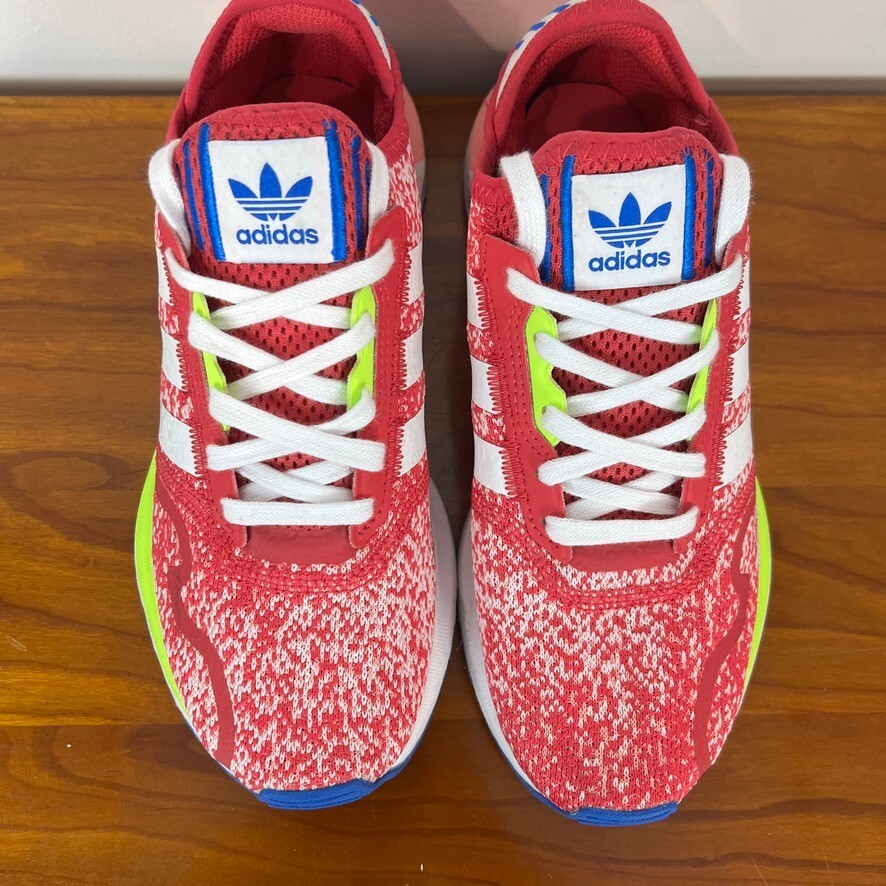 Adidas Originals Swift Run Red White Blue Neon Knit Sneakers Women’s 7.5
