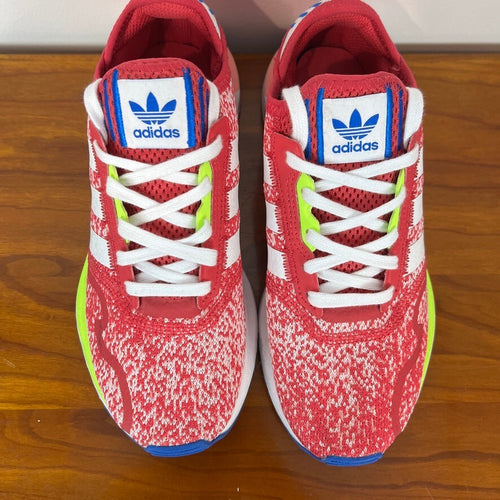 Adidas Originals Swift Run Red White Blue Neon Knit Sneakers Women’s 7.5