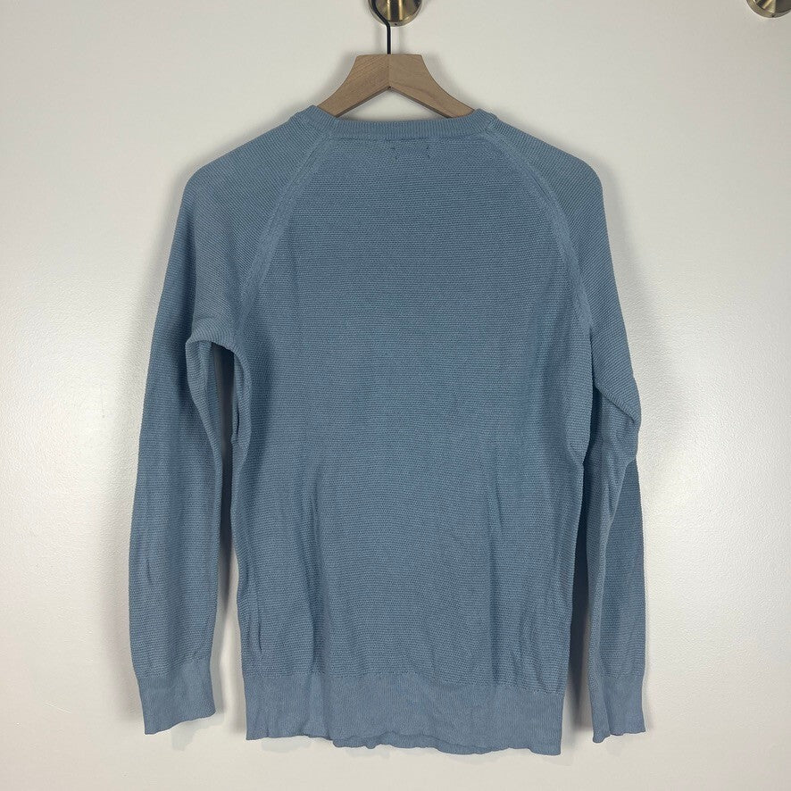 J.Crew 100% Cotton Light Blue Crewneck Sweater Unisex Medium Lightweight NWOT