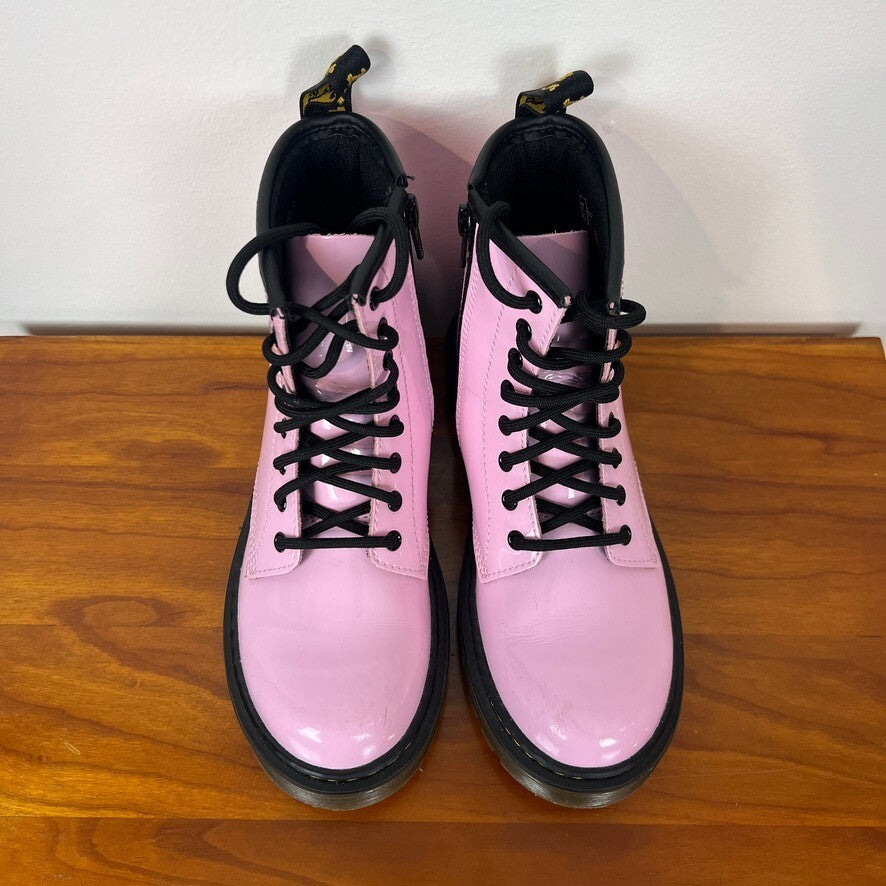 Dr. Martens 1460 Pink Patent Leather Lace Up Combat Boots Womens US 2