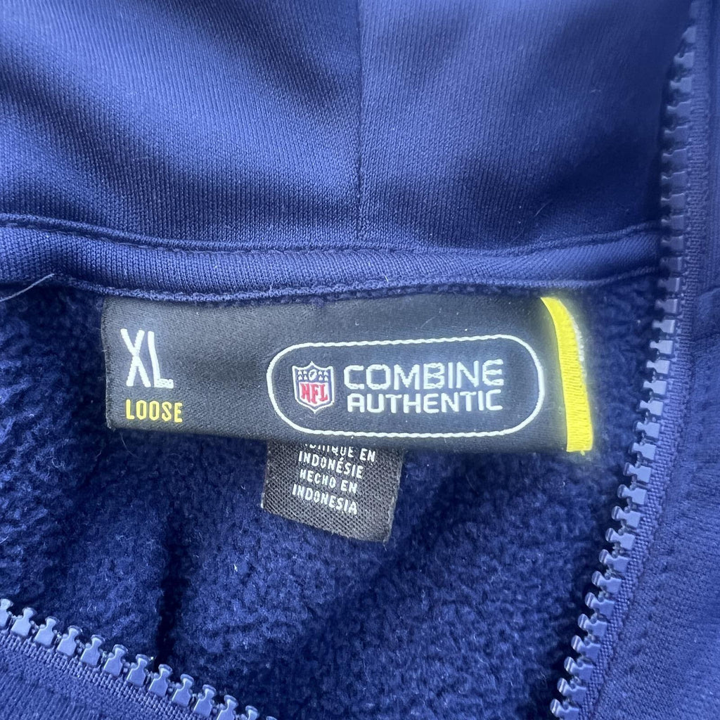 Under Armour Patriots Full Zip Hoodie XL Navy NFL Combine Authentic