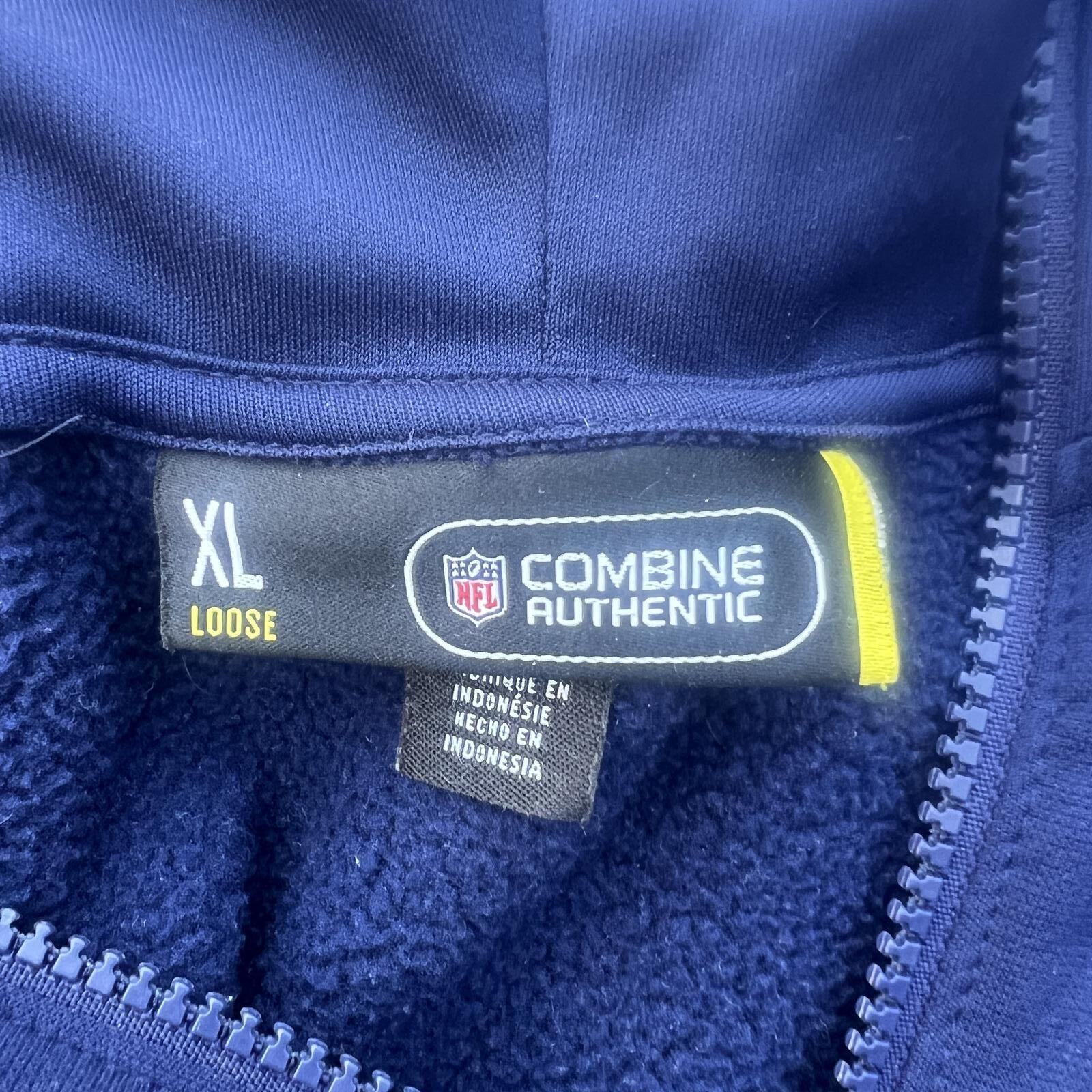 Under Armour Patriots Full Zip Hoodie XL Navy NFL Combine Authentic