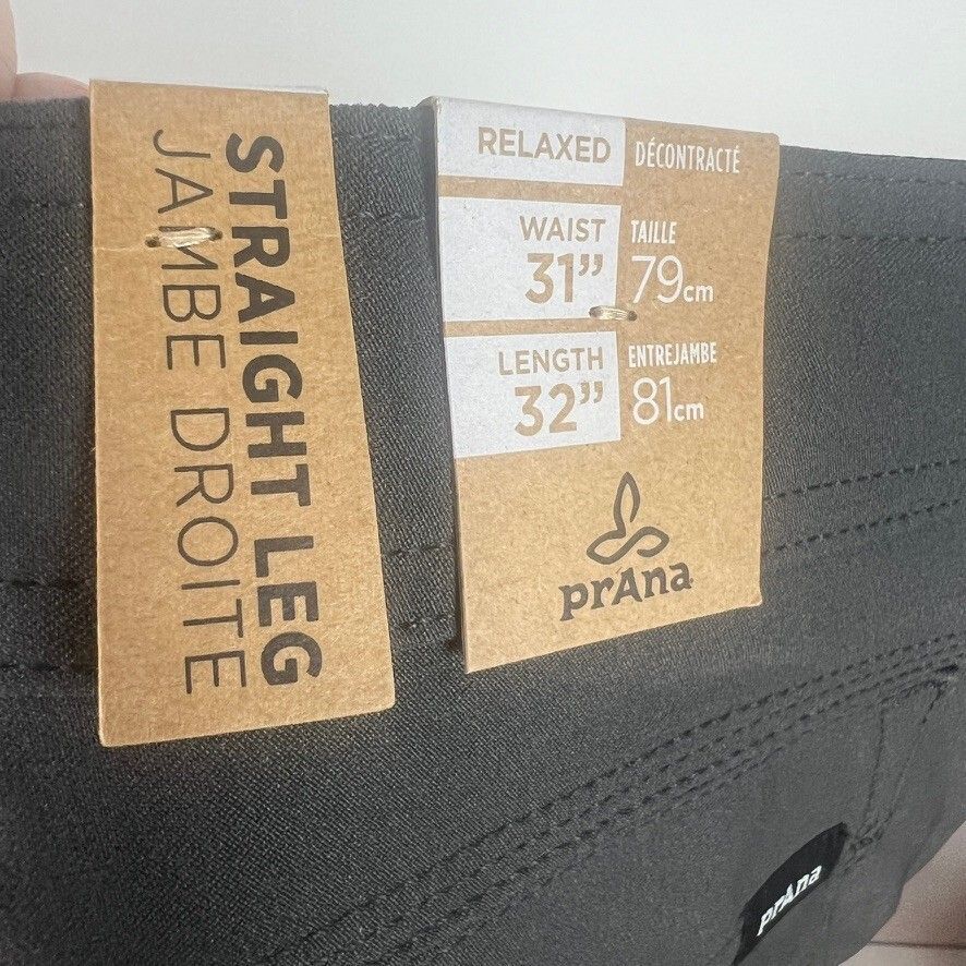 NWT prAna Stretch Zion Pant II Relaxed Men's 31x32 Dark Iron Hiking Cargo