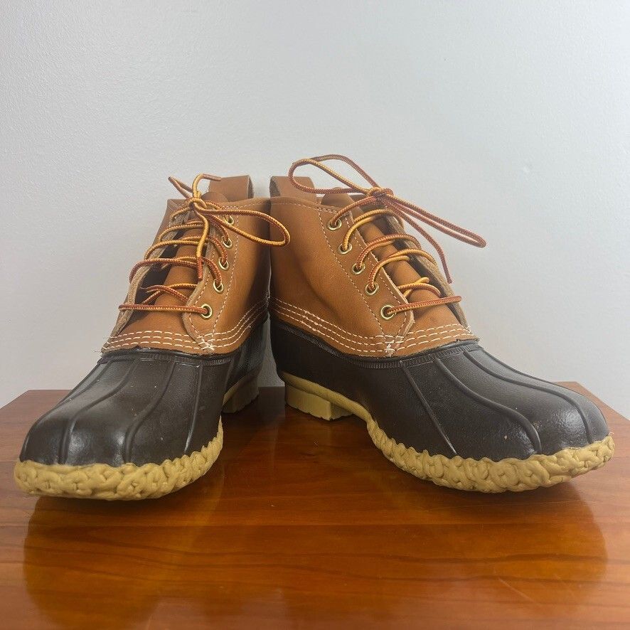 L.L.Bean Women's 6" Bean Boots Tan Brown Leather Duck Boots Size 8 M NWT