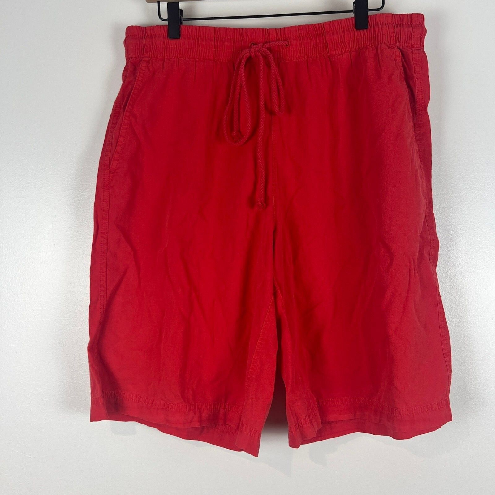 Free People Fiery Red Drawstring Lounge Shorts Women's Medium NWT MSRP $58
