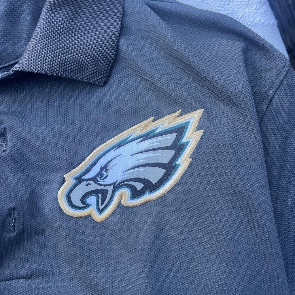 Nike Dri-FIT Eagles Polo Shirt Mens Large Black NFL Golf Performance