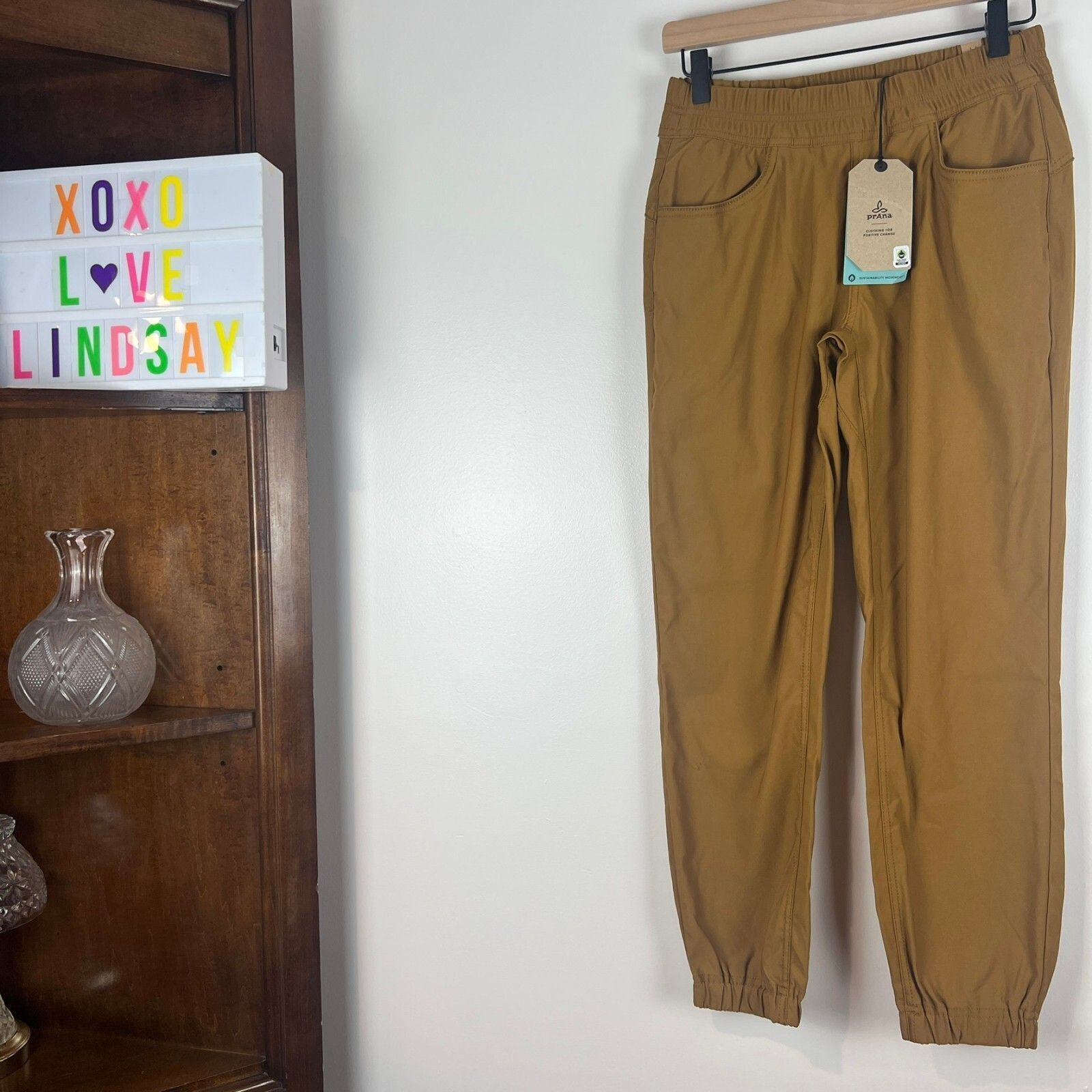 NWT prAna Halle E-Waist Jogger II Women's 4 Antique Bronze Hiking Pants
