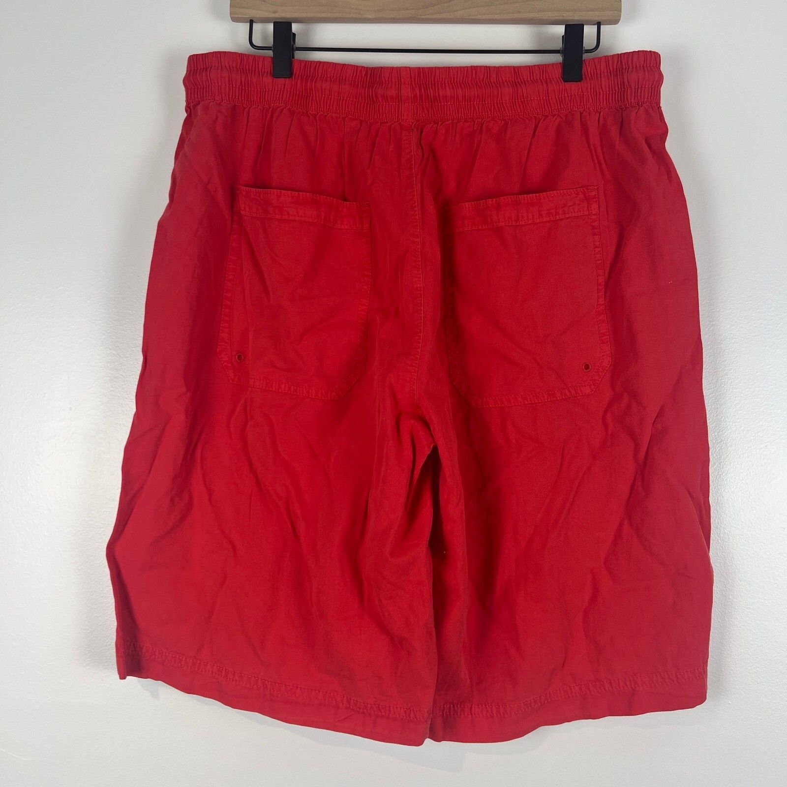 Free People Fiery Red Drawstring Lounge Shorts Women's Medium NWT MSRP $58