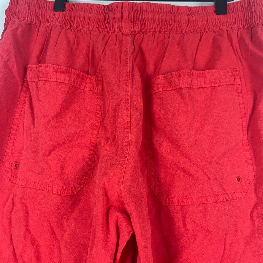 Free People Fiery Red Drawstring Lounge Shorts Women's Medium NWT MSRP $58