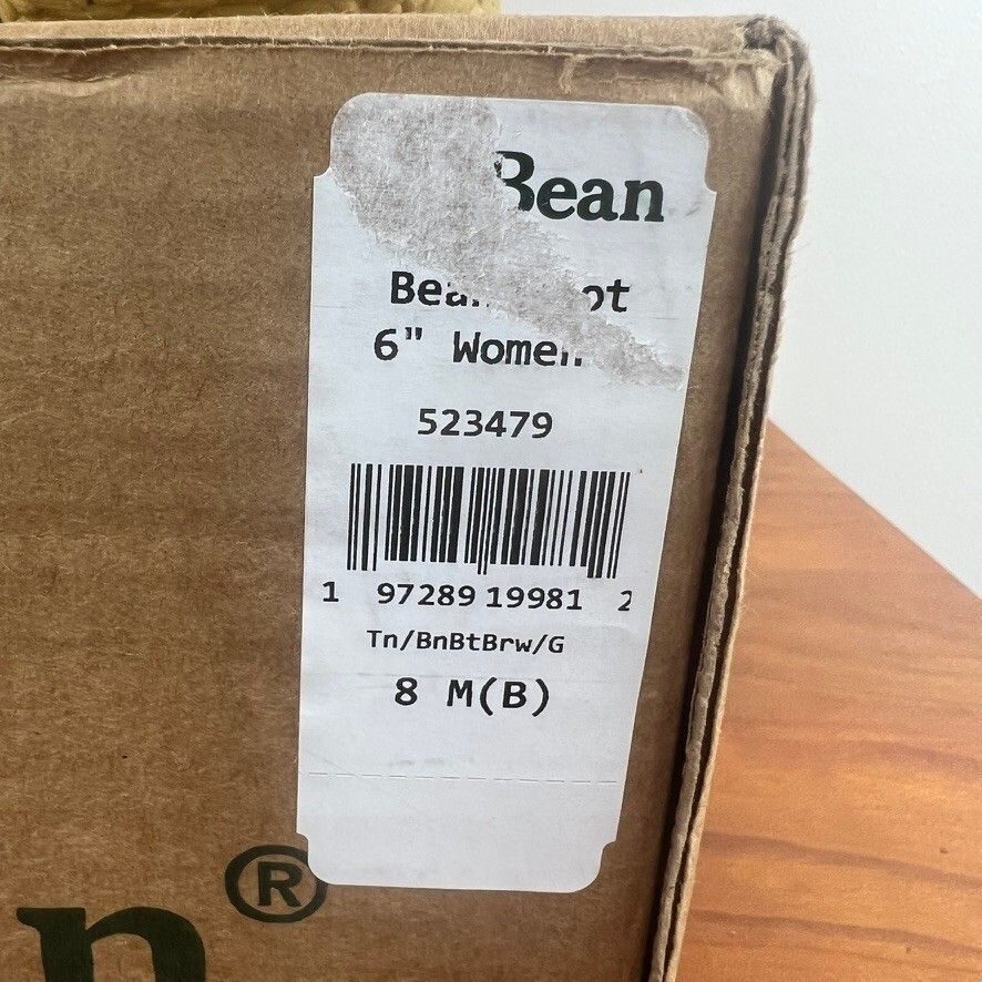L.L.Bean Women's 6" Bean Boots Tan Brown Leather Duck Boots Size 8 M NWT