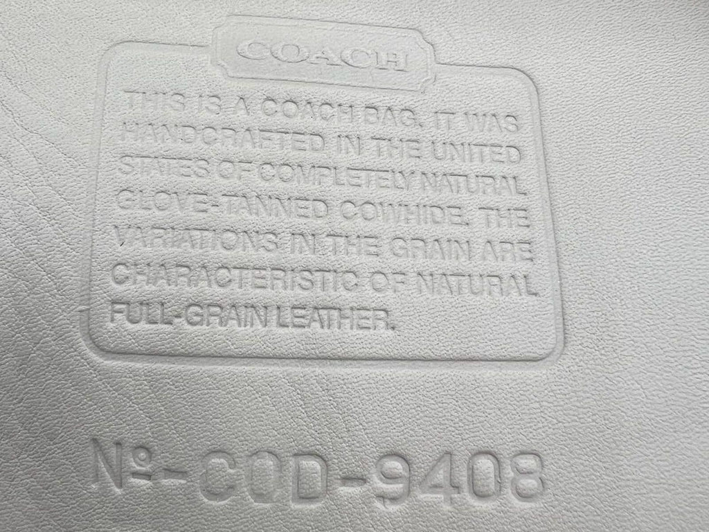 Vintage Coach 9408 Cream Leather Flap Shoulder Bag USA Minimalist EUC