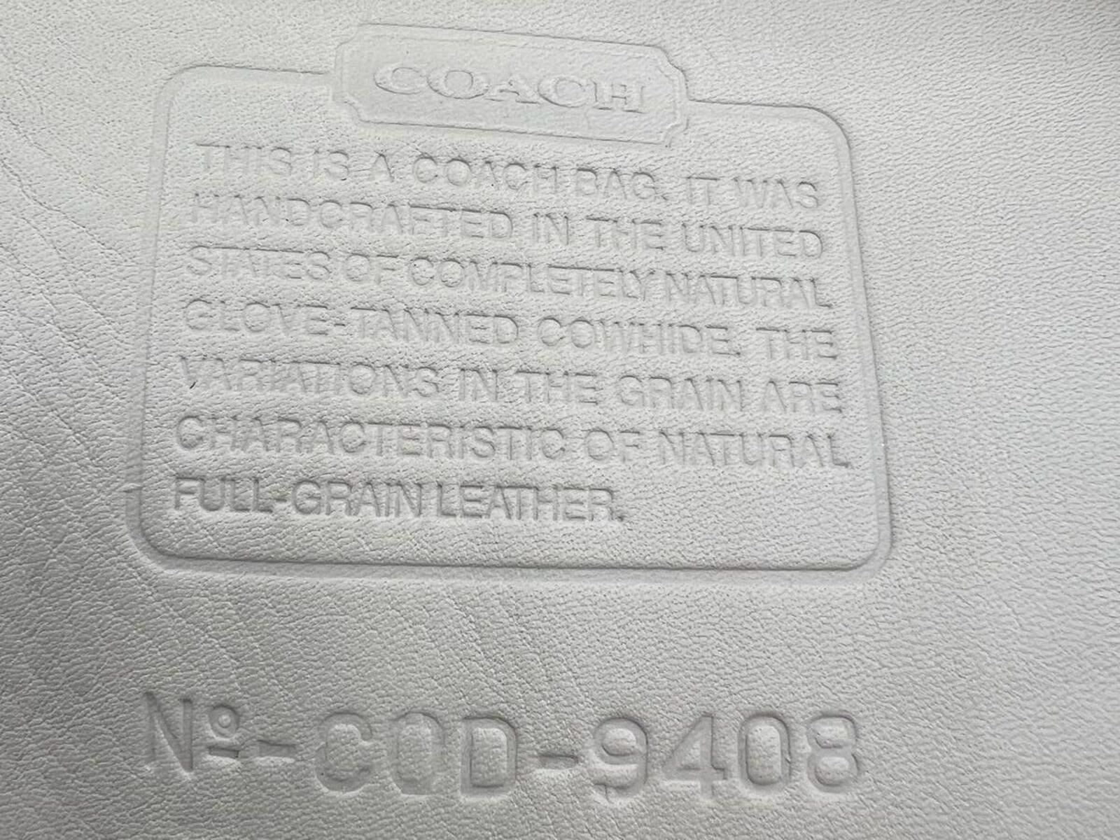 Vintage Coach 9408 Cream Leather Flap Shoulder Bag USA Minimalist EUC