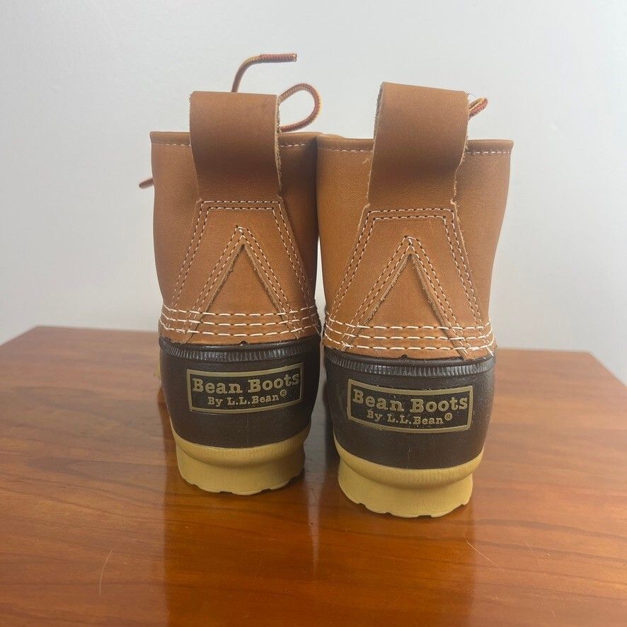 L.L.Bean Women's 6" Bean Boots Tan Brown Leather Duck Boots Size 8 M NWT