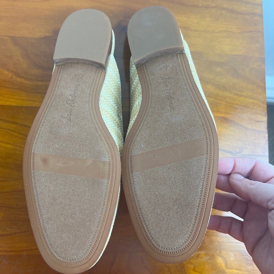Sam Edelman Linnie Raffia Bit Mule Loafers Natural Women's 6.5 NWOT